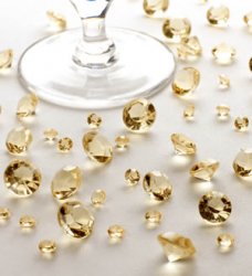 Gold Crystals for table decoration